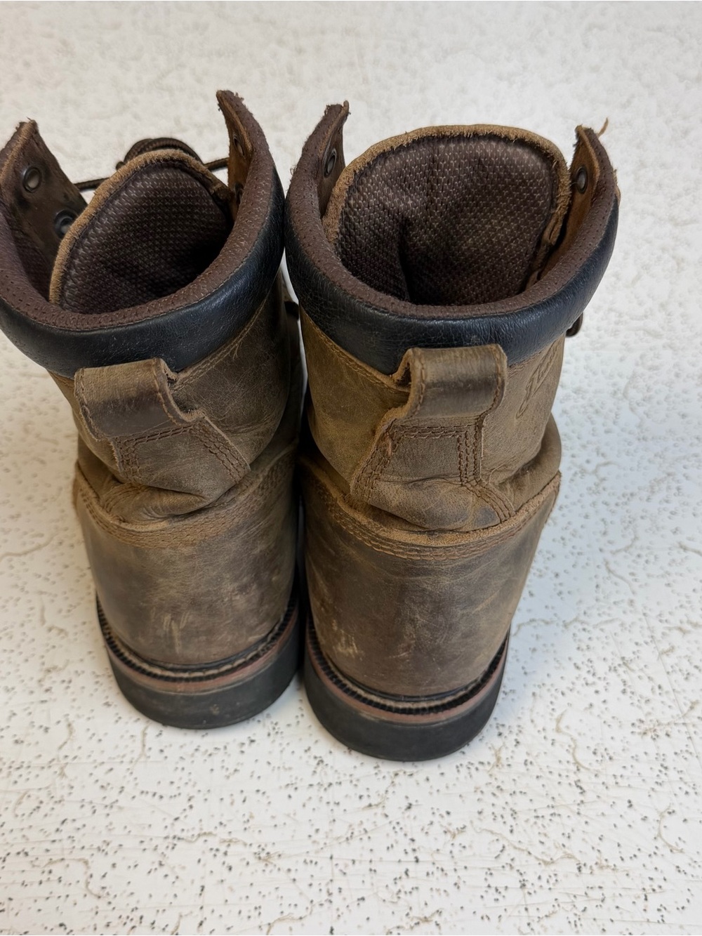 Justin Original Pulley 8" Steel Toe Work Boots Lace Up Men's Size 9 EE - Picture 3 of 7